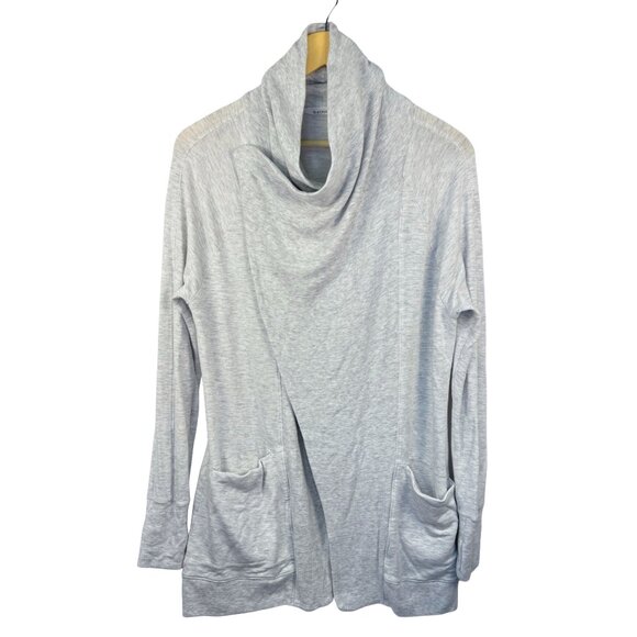 Athleta Sweaters - Athleta "Studio Wrap" Draped Front Sweater | Gray | SIZE S